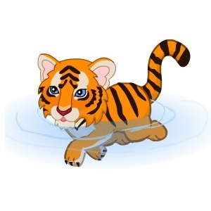 Paddling Tiger